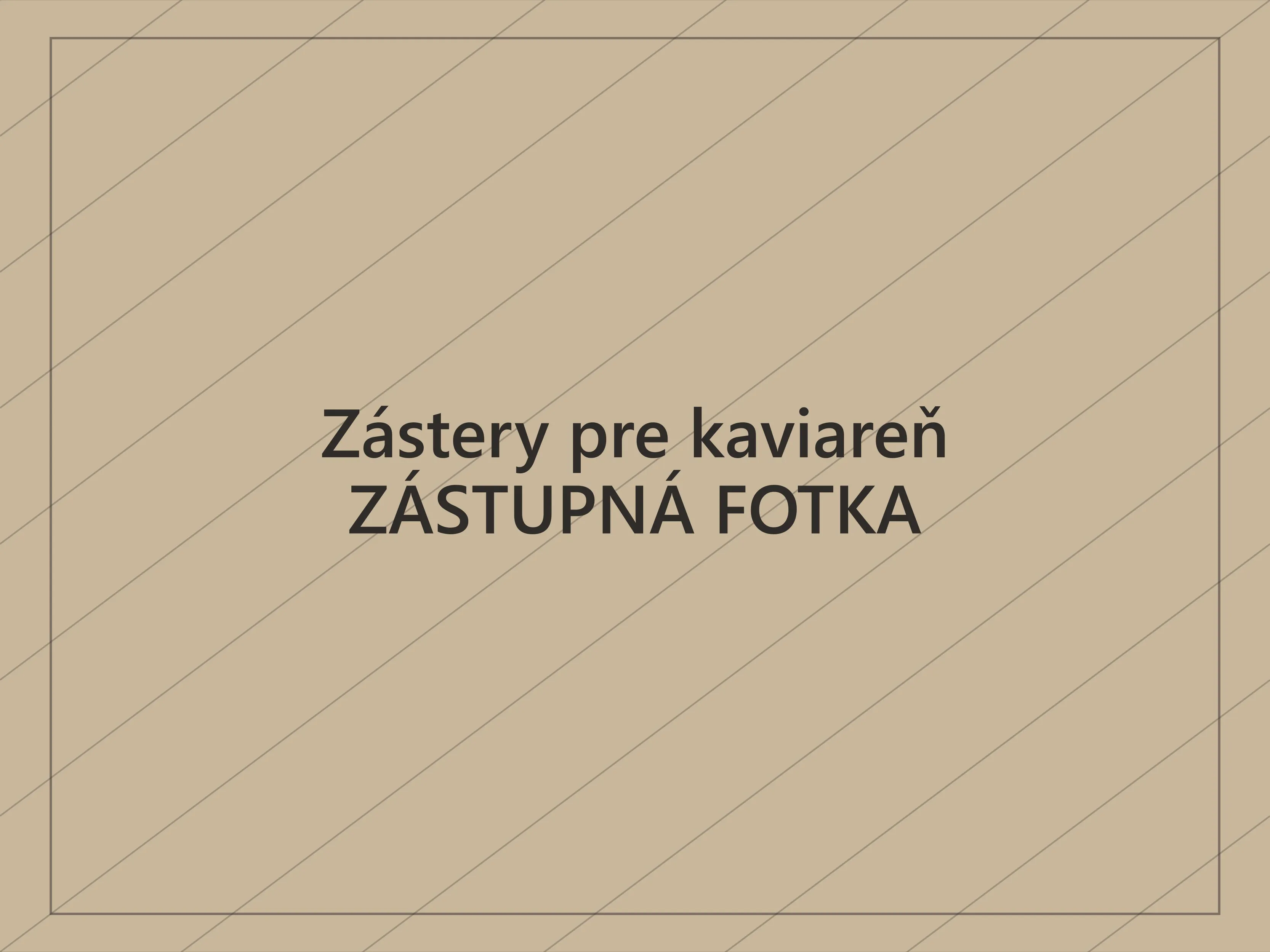 Plátenná zástera kaviarne s vyšitým jednofarebným logom na hrudi